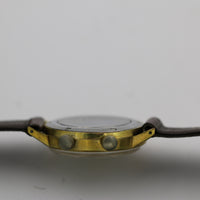 1960s Marcel Men's Alarm Gold Swiss Made 17Jwl Watch w/ Strap