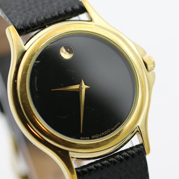 Movado Mens Museum Swiss Made Gold UltraThin Quartz Watch