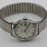 Clinton 17 Men's Silver Swiss Made Calendar Watch w/ Bracelet