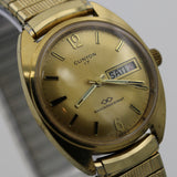 Clinton 17 Men's Gold Swiss Made Dual Calendar Watch w/ Bracelet