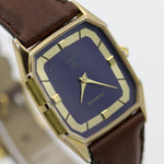 1970s Gucci Men's Made in France Gold UltraThin Quartz Watch w/ Original Strap - Rare