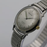 1950s Hamilton / Vantage Men's Automatic 21Jwl Extra Clean Unique Bezel Silver Watch w/ Bracelet
