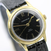 1969 Bulova-Caravelle Men's Gold Interesting Dial Fully Signed Watch w/ Croco Strap