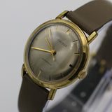 1963 Bulova / Caravelle Men's Gold Interesting Mirror Dial Fully Signed Watch w/ Strap