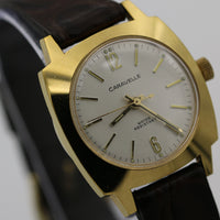 1975 Bulova-Caravelle Swiss Made Gold Interesting Dial Fully Signed Watch