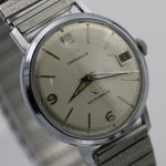 1967 Bulova / Caravelle Swiss Made 17Jwl Silver Calendar XL Watch with Silver Bracelet