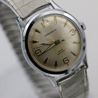 1972 Bulova / Caravelle Men's 17Jwl Fancy Dial Silver Watch w/ Silver Bracelet
