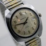 1974 Bulova / Caravelle Swiss Made 17Jwl Silver Calendar XL Watch with Silver Bracelet