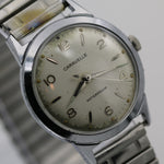 1966 Bulova / Caravelle Men's Large Dial Silver Watch with Silver Bracelet