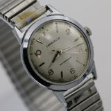 1966 Bulova / Caravelle Men's Large Dial Silver Watch with Silver Bracelet