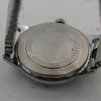 1966 Bulova / Caravelle Men's Large Dial Silver Watch with Silver Bracelet