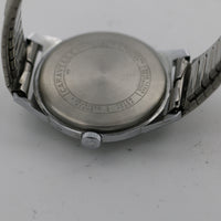 1967 Bulova / Caravelle Mens Silver Interesting Numeral Dial Watch w/ Bracelet