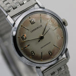 1963 Bulova / Caravelle Men's 17Jwl Fancy Dial Silver Watch w/ Silver Bracelet