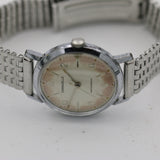 1963 Bulova / Caravelle Men's 17Jwl Fancy Dial Silver Watch w/ Silver Bracelet