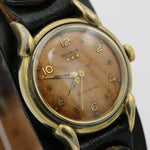 1960s Benrus Men's Swiss Made Automatic Gold Watch w/ Strap