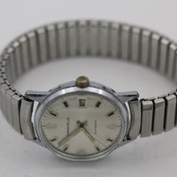 1970 Bulova / Caravelle Men's Swiss 17Jwl Automatic Calendar Silver Watch w/ Bracelet