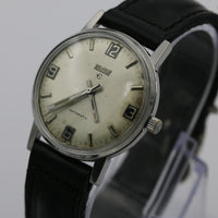 1960s Elgin Men's Silver 17Jwl Automatic Swiss Made Watch w/ Strap