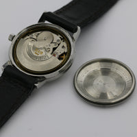 1960s Elgin Men's Silver 17Jwl Automatic Swiss Made Watch w/ Strap