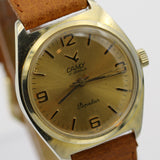 Cyma / Camy Popular Men's Swiss Made 17Jwl Gold Watch w/ Strap
