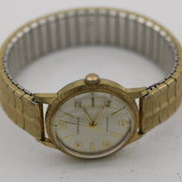 1966 Bulova / Caravelle Mens Gold Interesting Dial and Bezel Watch - w/ Gold Bracelet