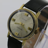 Lucerne DeLuxe Men's Gold Swiss Made Fancy Dial Watch w/ Strap