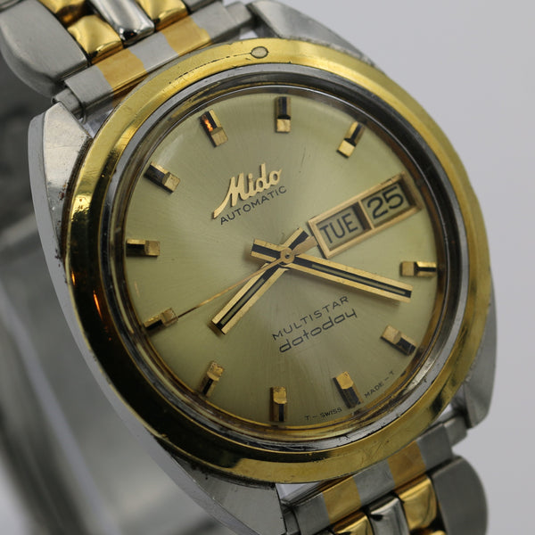 Mido Men's Swiss Made Automatic Multistar Datoday Calendar Gold Watch w/ Bracelet
