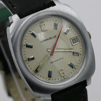 1972 Bulova / Caravelle Men's West Germany 17Jwl Automatic Calendar Silver Watch