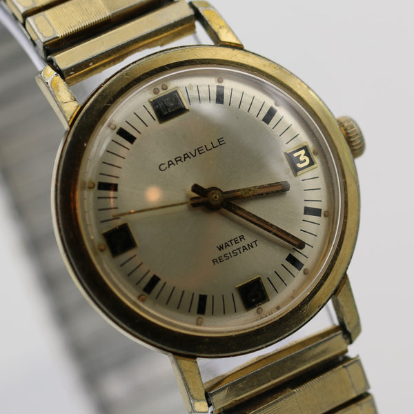 1971 Bulova / Caravelle Mens Gold Watch w/ Bracelet