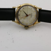 1940s Gruen Swiss Men's Automatic 17Jwl Quadrant Dial Gold Watch w/ Strap