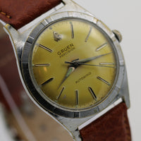 1960s Gruen Swiss Men's Automatic Silver Watch w/ Strap