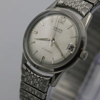 1960s Gruen Men's Swiss Silver 17Jwl Fancy Dial Calendar Watch w/ Bracelet