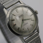 1960s Gruen Men's Swiss Made Automatic 17Jwl Fancy Bezel Silver Watch w/ Bracelet