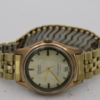 1960s Gruen Swiss Men's Automatic 25Jwl Rose Gold Calendar Watch w/ Bracelet