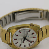1970s Gruen Mens Electronic Made in West Germany Calendar Watch w/ Gold Bracelet