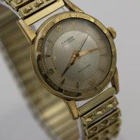 1940s Gruen Swiss Men's Automatic 17Jwl Bumper Fancy Bezel Veri-Thin Gold Watch w/ Bracelet