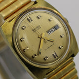 Gruen Men's Swiss Made Gold 17Jwl Dual Calendar Watch w/ Bracelet