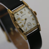 1952 Bulova Men's 10K Gold 17Jwl Swiss Made Fancy Case Watch w/ Strap