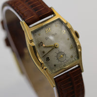 1958 Bulova Men's Swiss Made 10K Gold Watch w/ Lizard Strap
