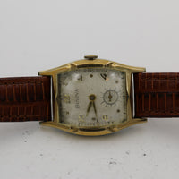 1958 Bulova Men's Swiss Made 10K Gold Watch w/ Lizard Strap