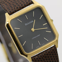 1982 Bulova LongChamp Mens Swiss 17Jwl Gold Ultra Thin Watch