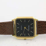 1982 Bulova LongChamp Mens Swiss 17Jwl Gold Ultra Thin Watch