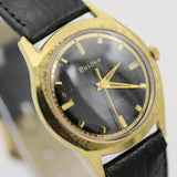 1969 Bulova Men's Automatic 17Jwl Gold Interesting Bezel Watch w/ Strap