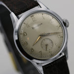 1956 Bulova Men's Swiss Made 17Jwl Silver Military Dial Swiss Watch w/ Strap