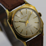 1966 Bulova Men's Automatic 17Jwl Gold Quadrant Dial Watch w/ Ostrich Strap