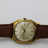 1966 Bulova Men's Automatic 17Jwl Gold Quadrant Dial Watch w/ Ostrich Strap