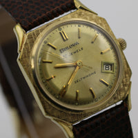 1966 Bulova Men's 10K Gold 30Jwl Automatic USA Watch w/ New Kreisler Lizard