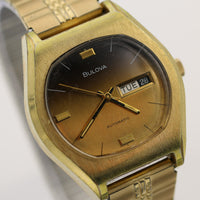 1973 Bulova Men's Automatic 17Jwl Gold Calendar Tiger Eye Dial Watch w/ Bracelet
