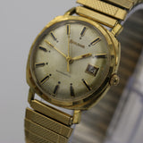 Bulova 1968 Men's Automatic 17Jwl Gold Calendar Fancy Bezel Watch w/ Bracelet