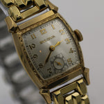 1947 Bulova Men's 10K Gold 15Jwl Swiss Made Fancy Engraved Case Watch w/ Bracele