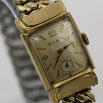 1953 Bulova Men's 10K Gold 17Jwl Swiss Made Fancy Case Watch w/ Bracelet